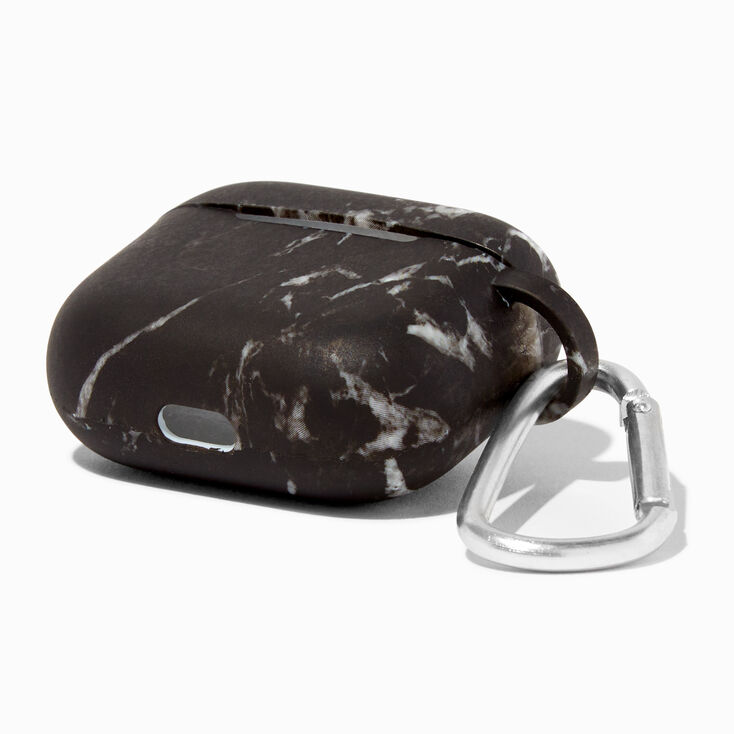 Black Marble Silicone Earbud Case Cover - Compatible with Apple AirPods&reg; 3,