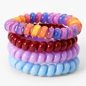 Candy Multicolored Coil Bracelets - 4 Pack,