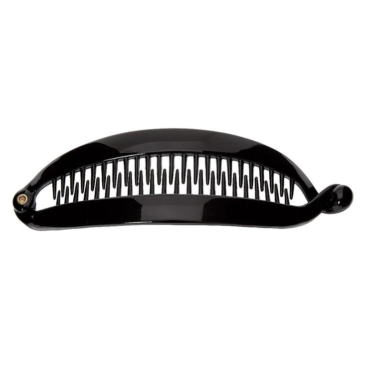 Claire's Pince à cheveux banane unie - Noir