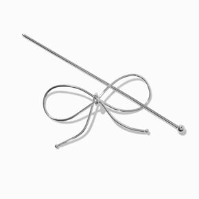 Silver-tone Bow Hair Pin,