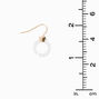 Gold-tone Butterfly Pearl 0.5&quot; Drop Earrings,