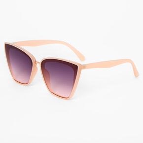 Faded Lens Cat Eye Sunglasses - Nude,