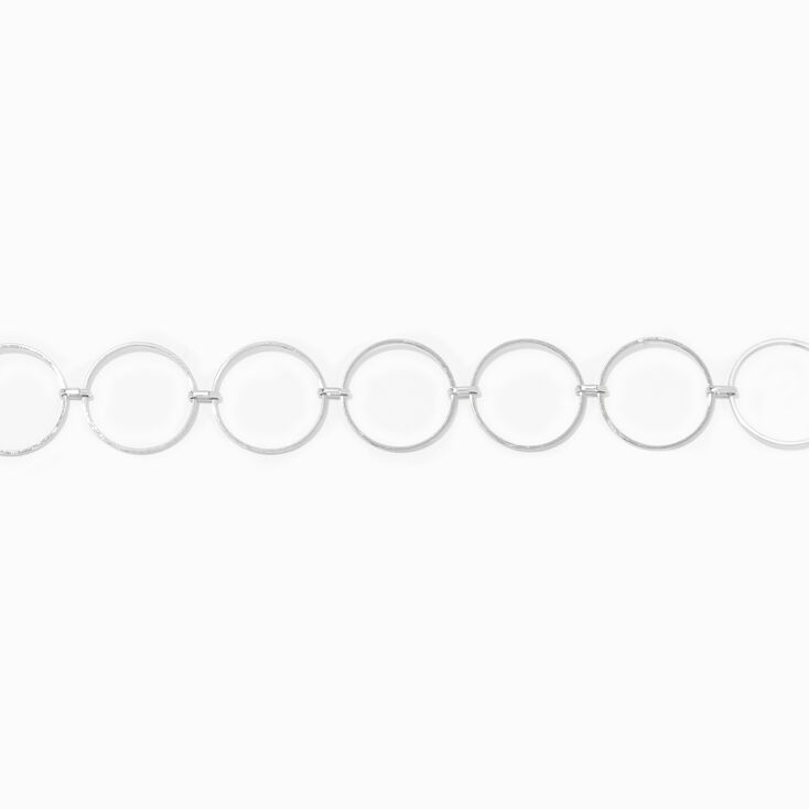 Silver-tone O-Rings Choker Necklace,