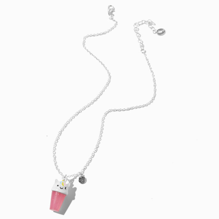 Best Friends Llama &amp; Unicorn Bubble Tea Pendant Necklaces - 2 Pack ,