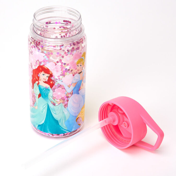 &copy;Disney Princess Glitter Water Bottle &ndash; Pink,