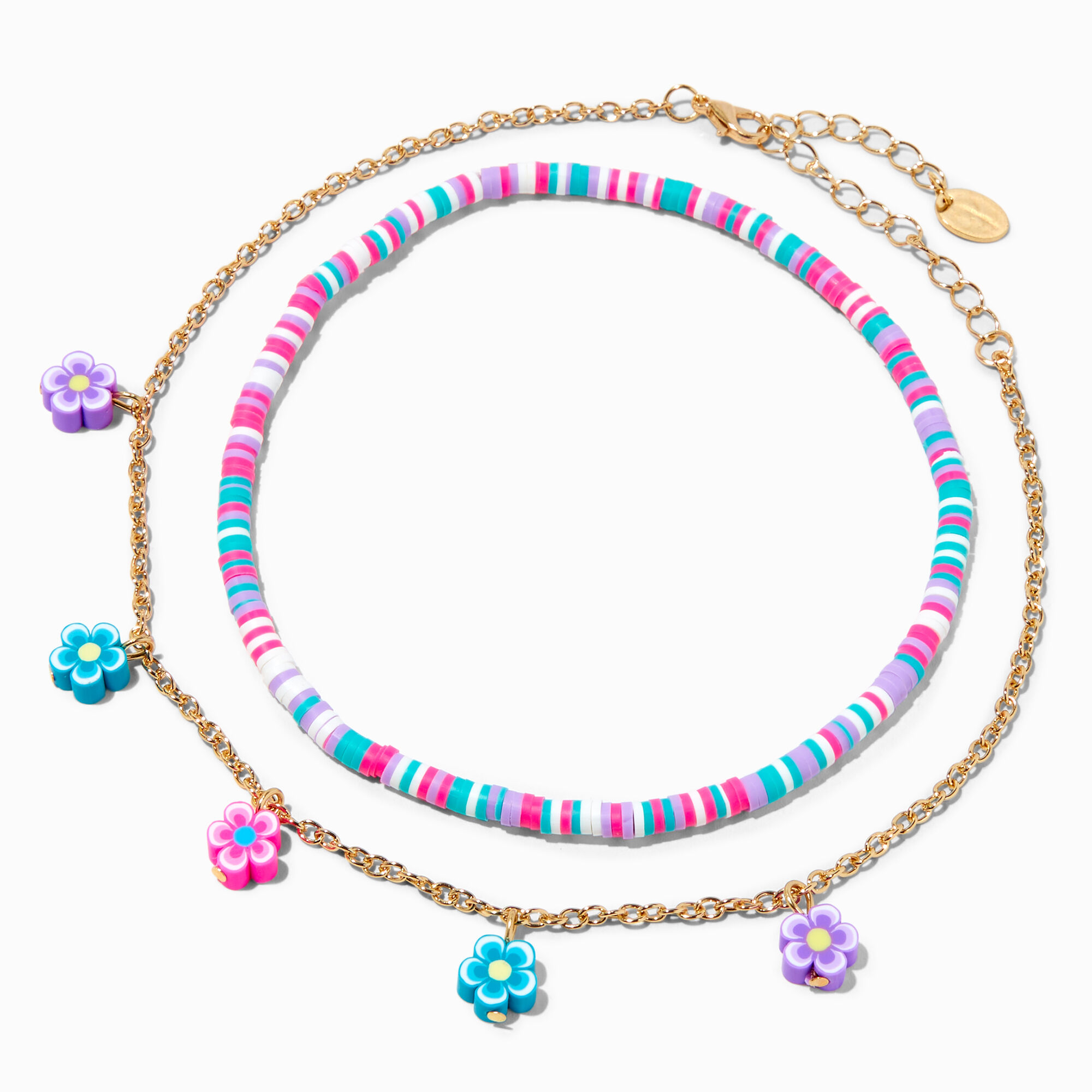 Disc cheap bead necklace