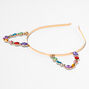 Rainbow Gemstone Cat Ears Headband,