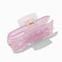 Iridescent Pink Rectangular Hair Claw,