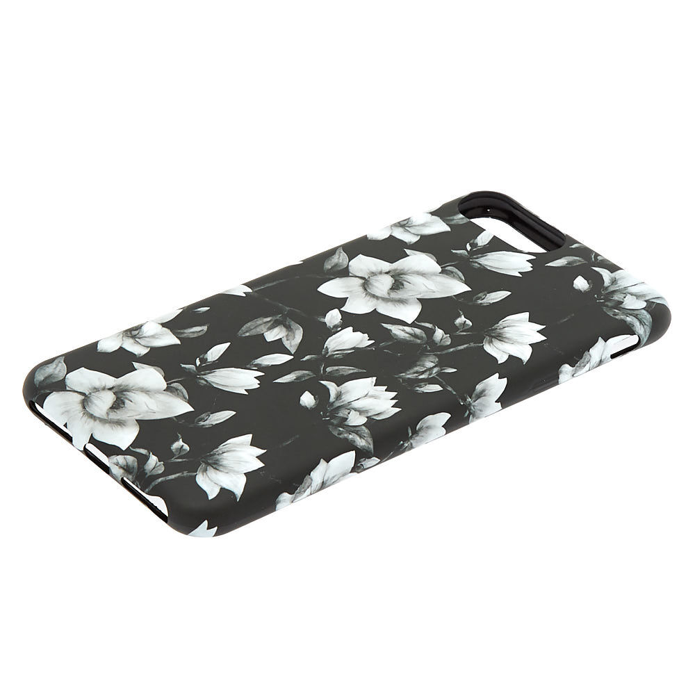 Black & White Floral Phone Case - Fits iPhone 6/7/8/SE,