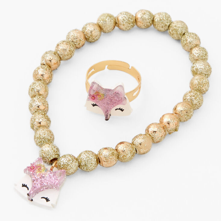 Claire&#39;s Club Pink Fox Jewelry Set - 3 Pack,