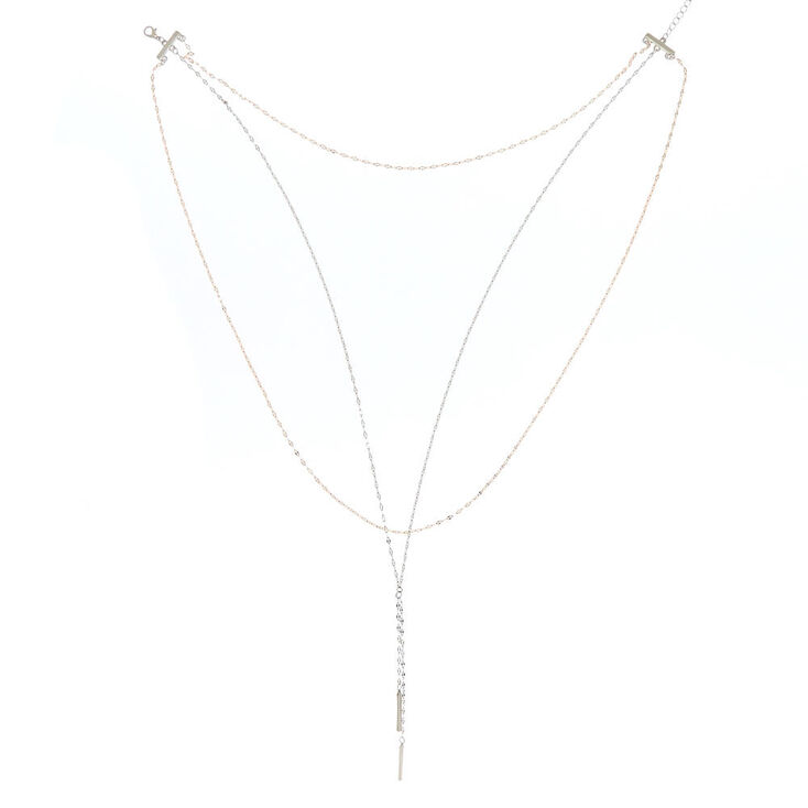 Mixed Metal Layered Chain Necklaces,