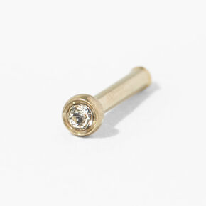 Kit de piercing de nez en titane avec cristal champagne avec lotion de soin,