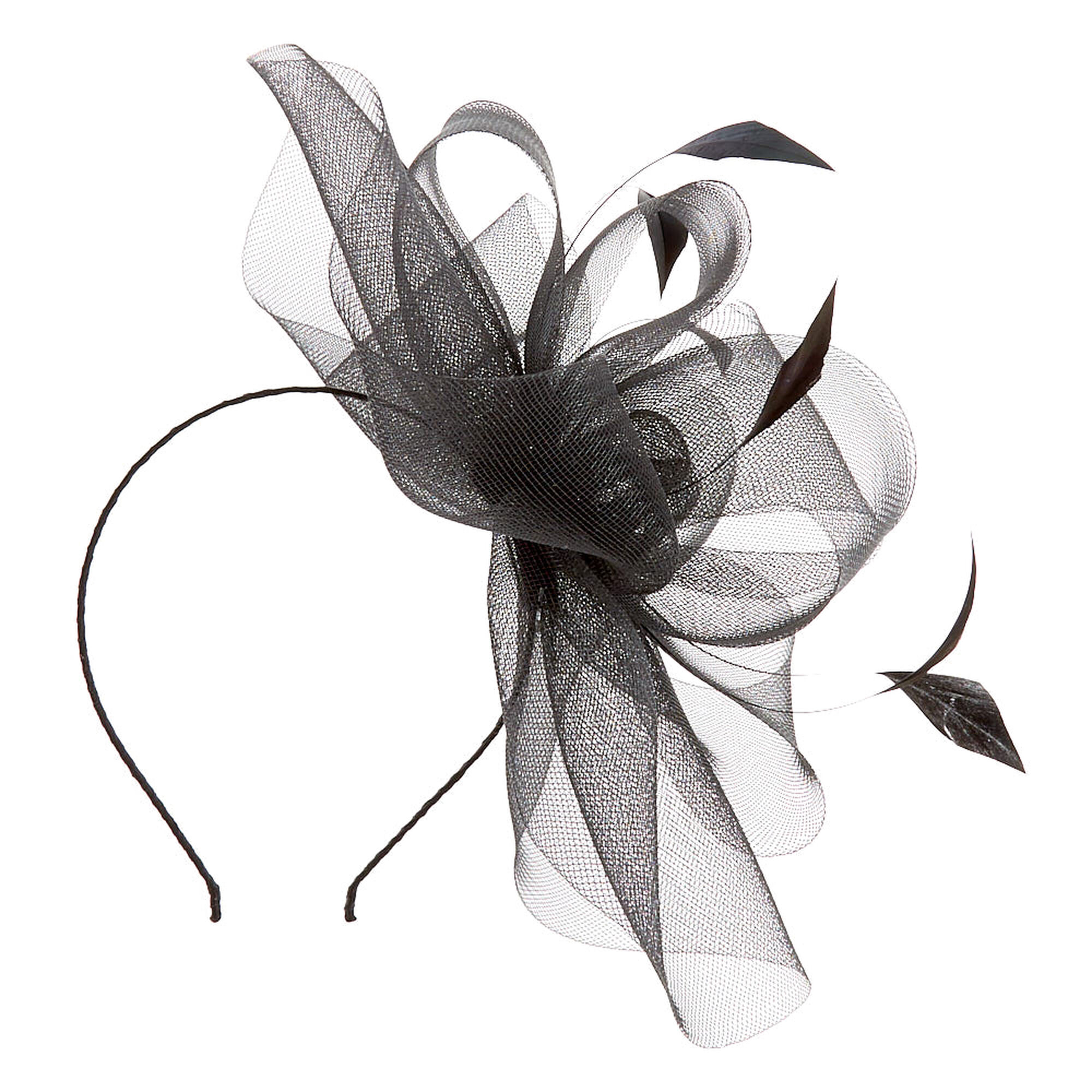 Feather Swirl Fascinator Headband Black Claire's