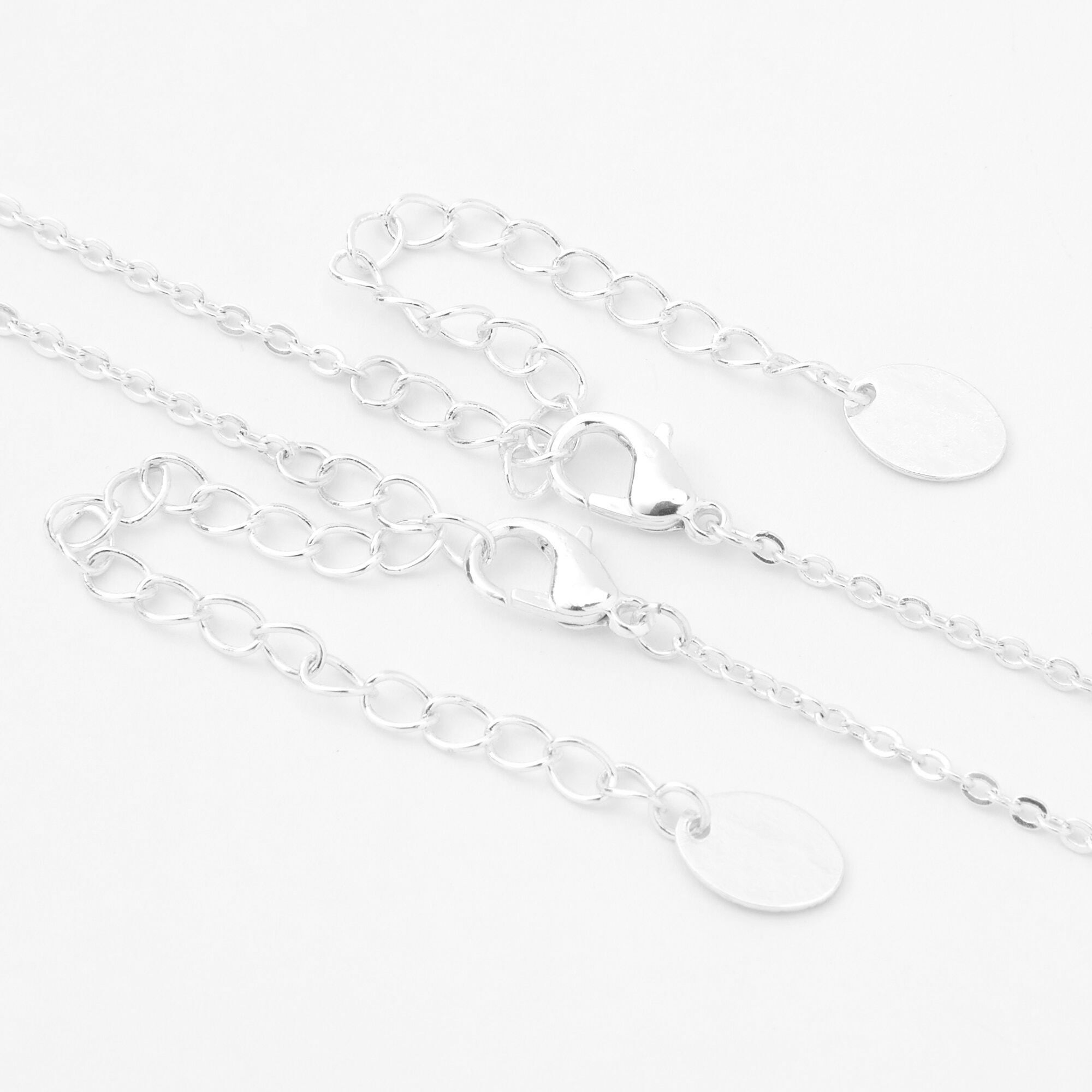 Best Friends Glitter Mermaid Split Heart Necklaces - 2 Pack,