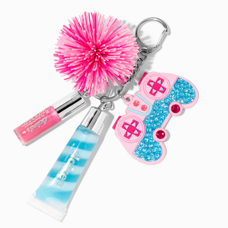 Game Controller Bling Lip Gloss Keychain,