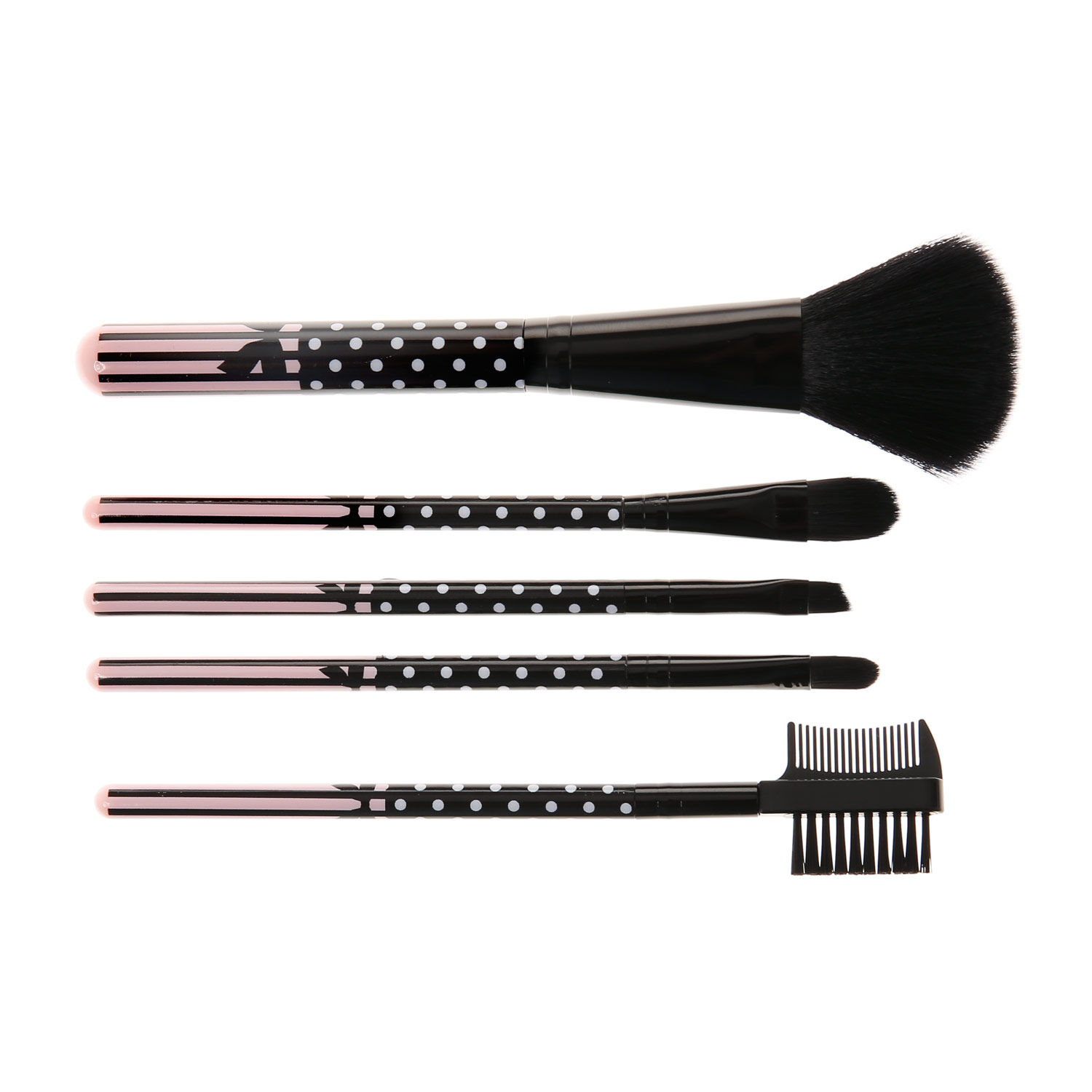 Pink Polka Dot Make Up Brush Set,