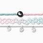 Silver Peace Sign Yin Yang Choker Necklaces - 3 Pack,