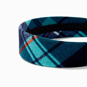 Blue Plaid Headband,