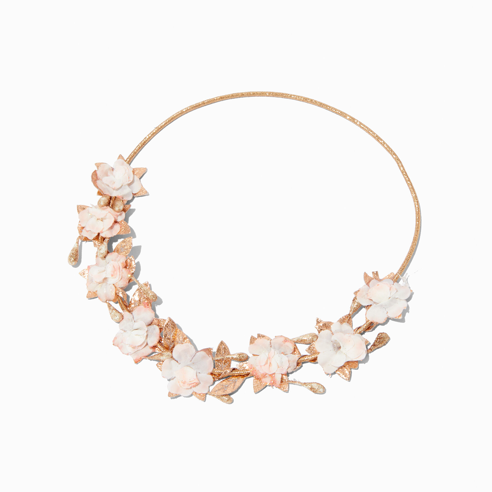 Rose gold flower headband store