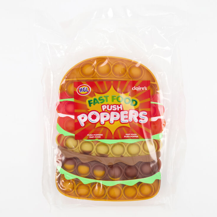 Fast Food Push Poppers Fidget Toy - Styles Vary,