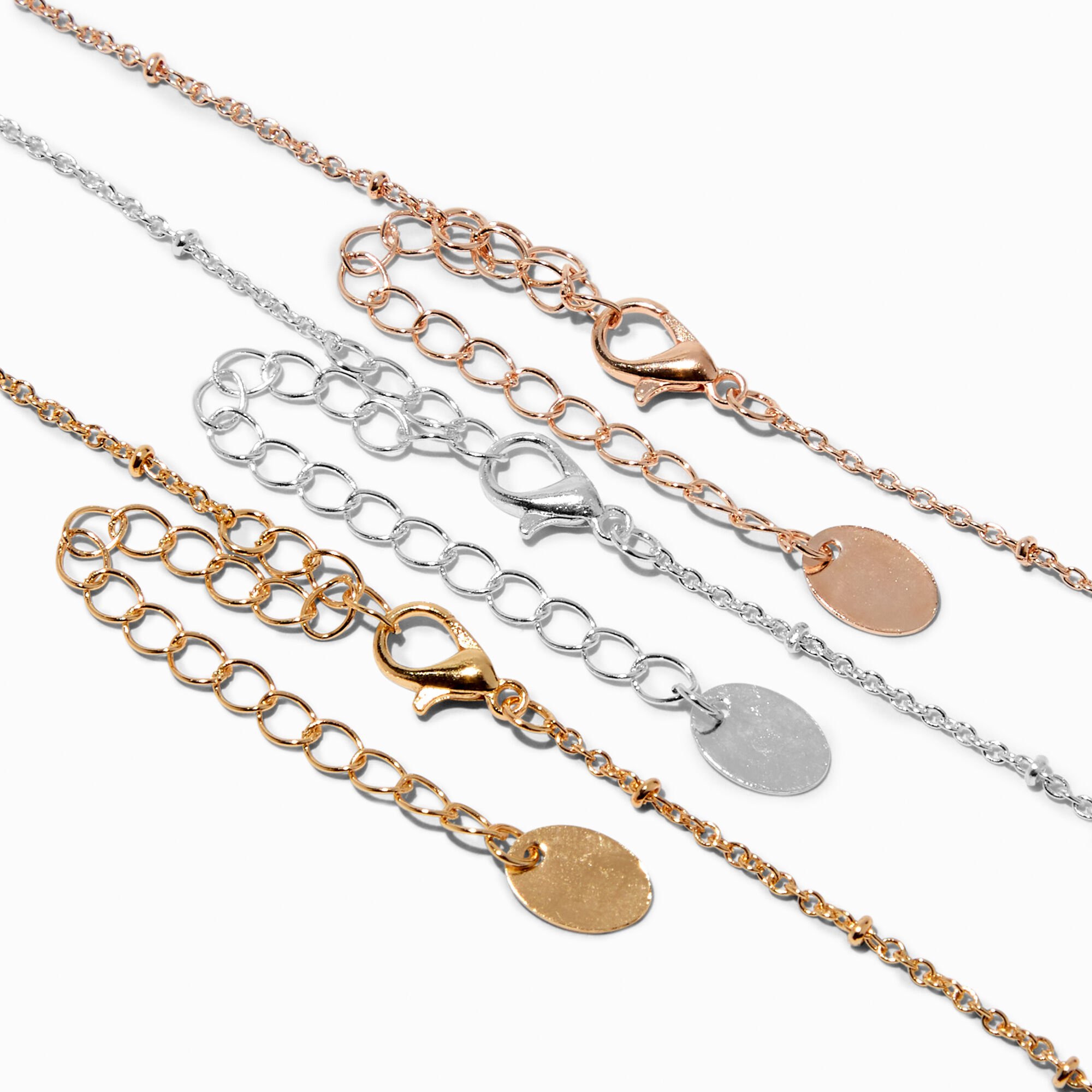 Colliers à pendentif chat céleste en métaux mixtes Best friends - Lot de 3,