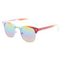 Rainbow Half Frame Retro Sunglasses,