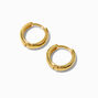 C LUXE by Claire&#39;s 18k Yellow Gold Plated 8MM Clicker Hoop Earrings,