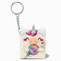 Chubby Unicorn Lollipop Mini Diary Keychain,