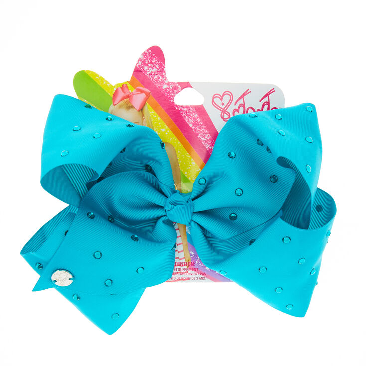 Jojo Siwa Large Blue Stoned Signature Hair Bow Claire S