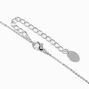 Silver-tone Crystal Bow Pendant Necklace,