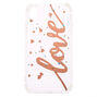 Rose Gold Love Protective Phone Case - Fits iPhone XR,