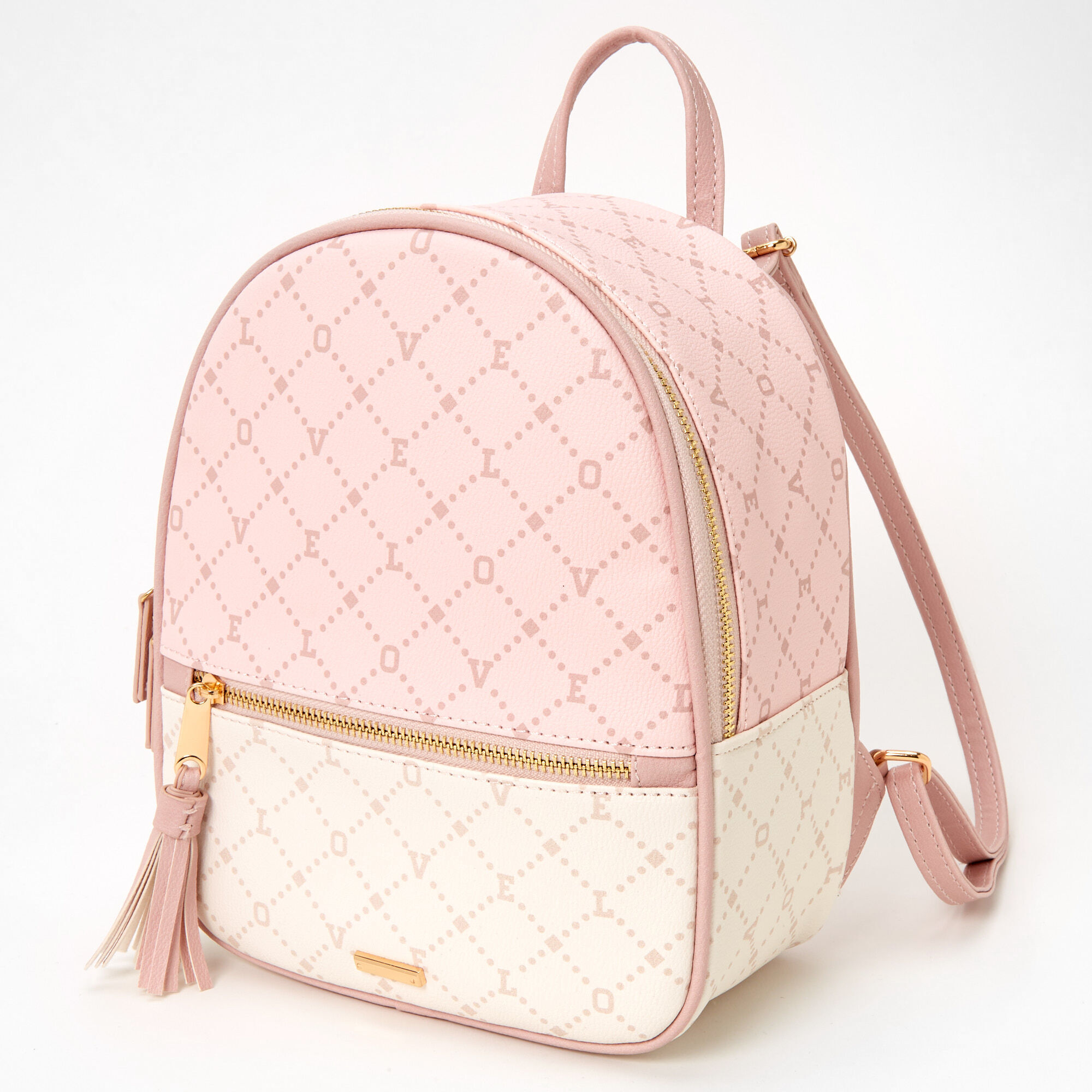 View Claires Colorblock Status Small Backpack Pink information