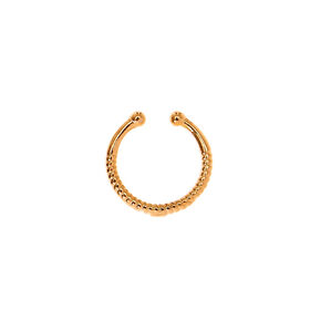 Gold-tone Spring Faux Hoop Nose Ring,