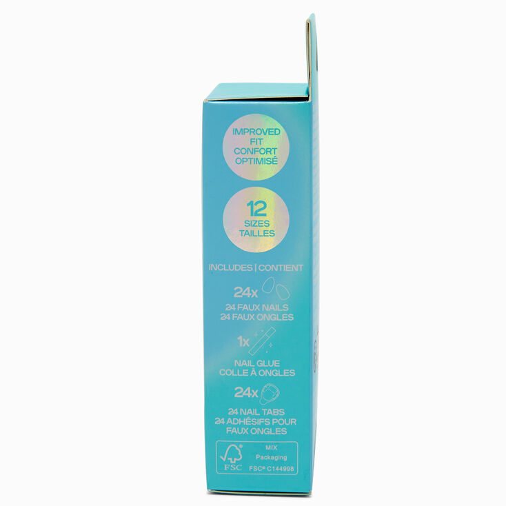 Blue 3D Bow Stiletto Vegan Faux Nail Set - 24 Pack,