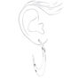 Silver 60MM Open Crescent Moon Hoop Earrings,