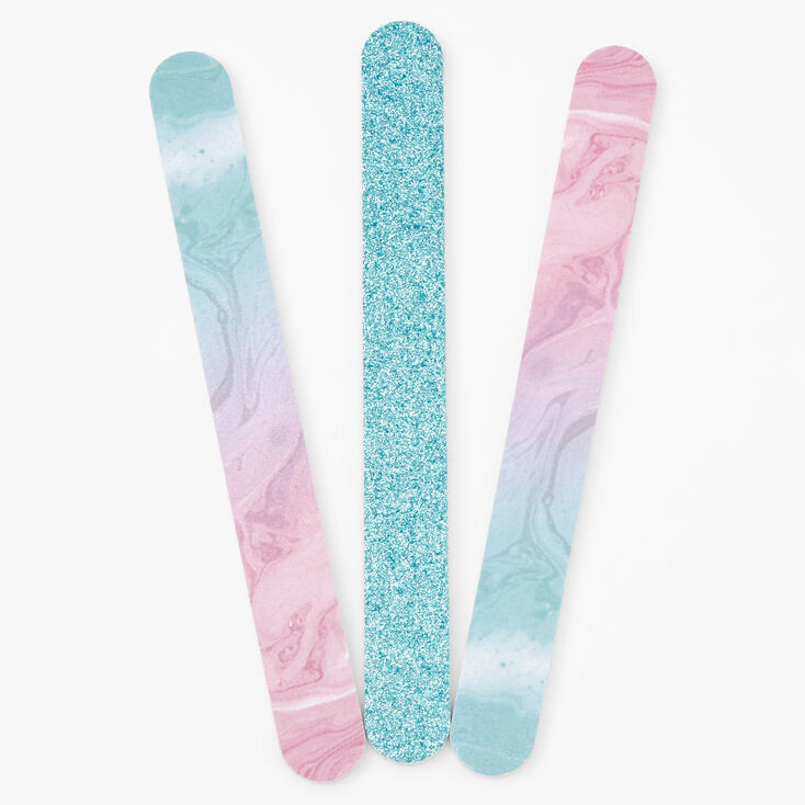 Cotton Candy Marble Nail File - 3 Pack,