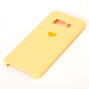 Coque de portable jaune avec c&oelig;ur - Compatible avec Samsung Galaxy S8,