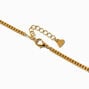 C LUXE by Claire&#39;s 18k Yellow Gold Plated Square Cubic Zirconia Curb Chain Necklace,