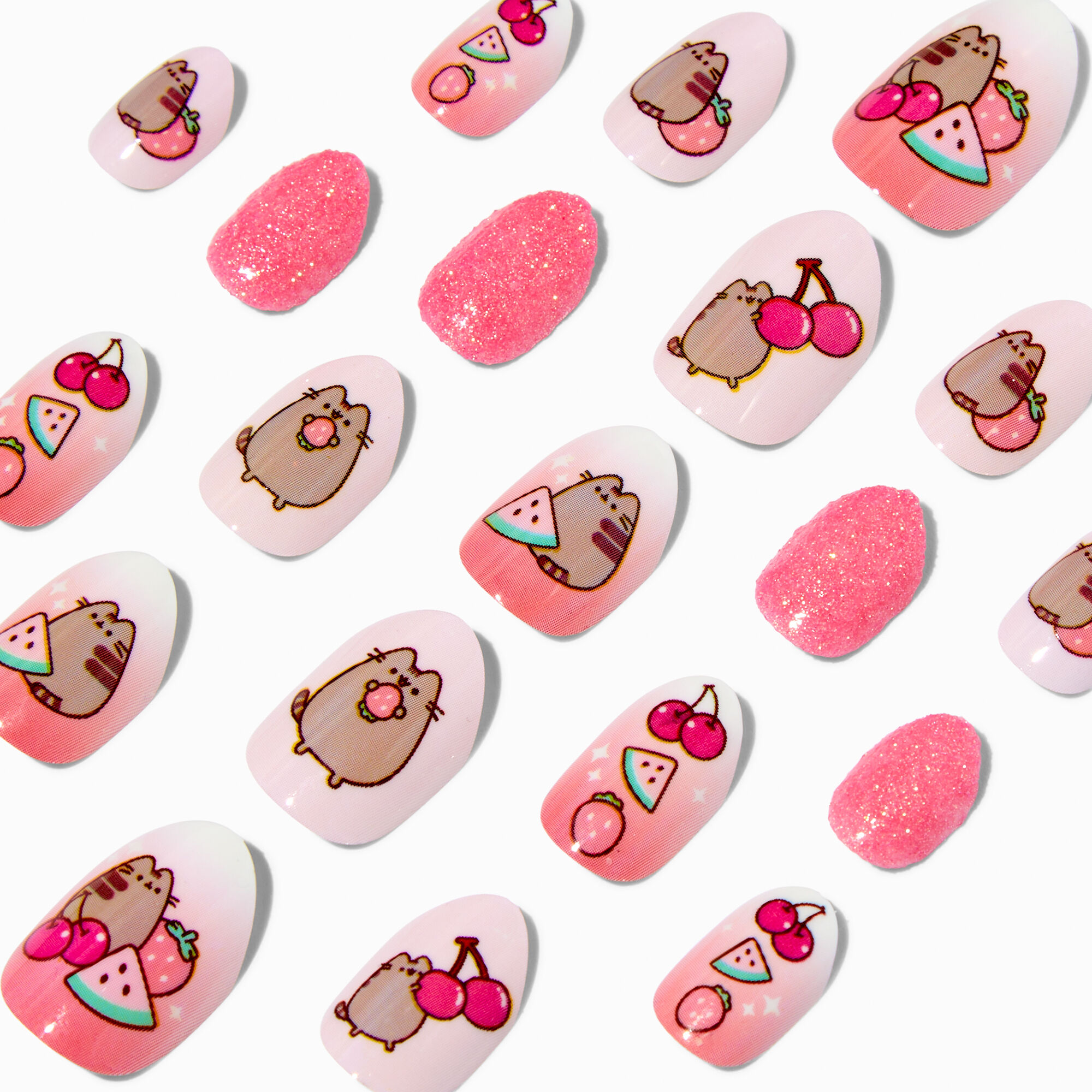 Pusheen® Fruits Press On Faux Nail Set - 20 Pack,