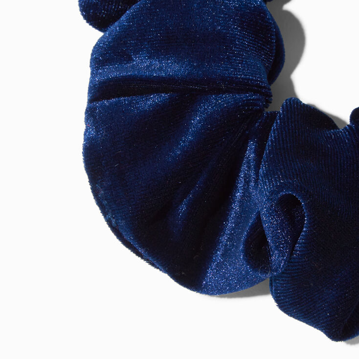 Medium Velvet Hair Scrunchie - Navy,