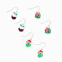 Christmas Gifts, Brussels Sprouts, &amp; Ornaments 1&#39;&#39; Drop Earrings - 3 Pack,