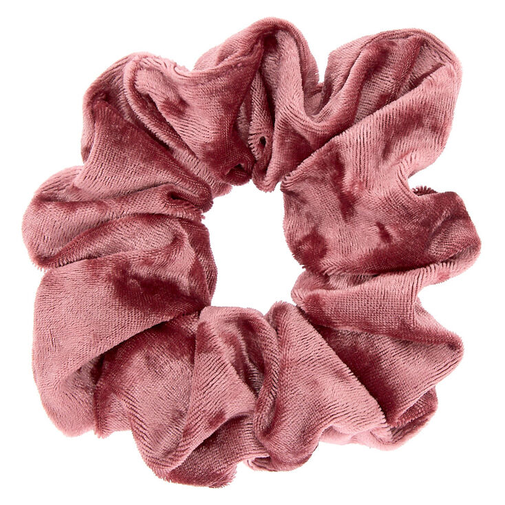 Claire's Chouchou en imitation velours - Violet rosé