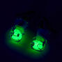 Green Glow in the Dark 0.5&quot; Gummy Bear Drop Earrings,