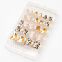 Metallic Leopard Square Press On Vegan Faux Nail Set - 24 Pack,