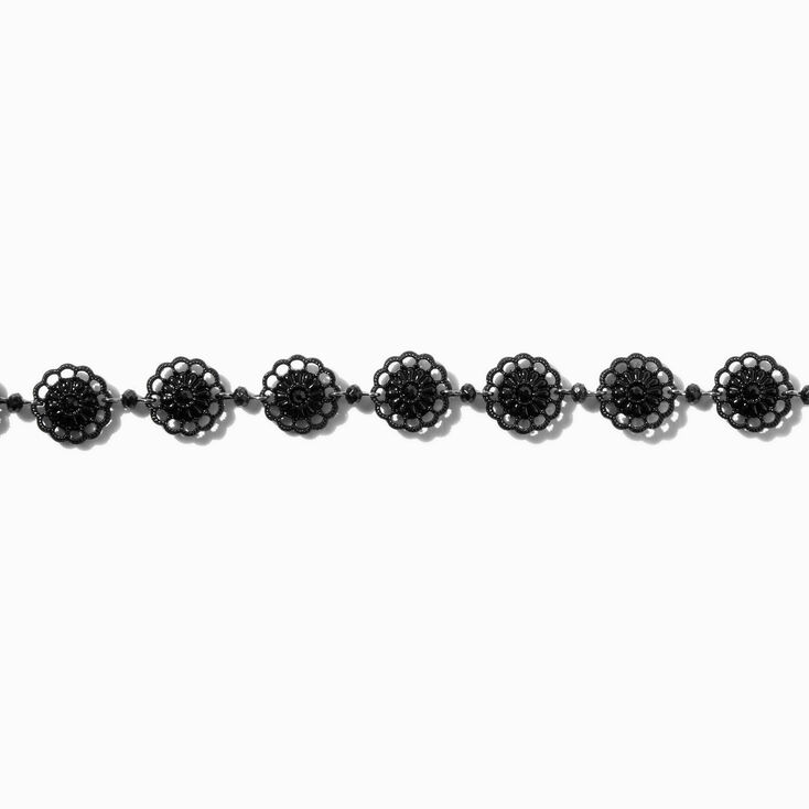 Ras-de-cou rosettes rondes noires,
