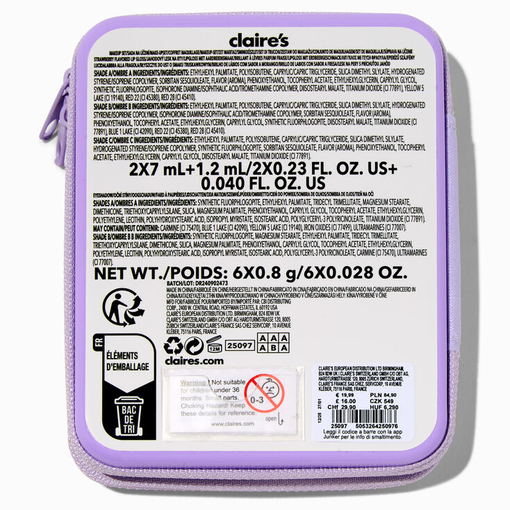 Palette compacte de maquillage et bo&icirc;te en fer violette licorne&nbsp;Y2K,
