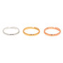 Mixed Metal Classic Band Toe Ring Set - 3 Pack,