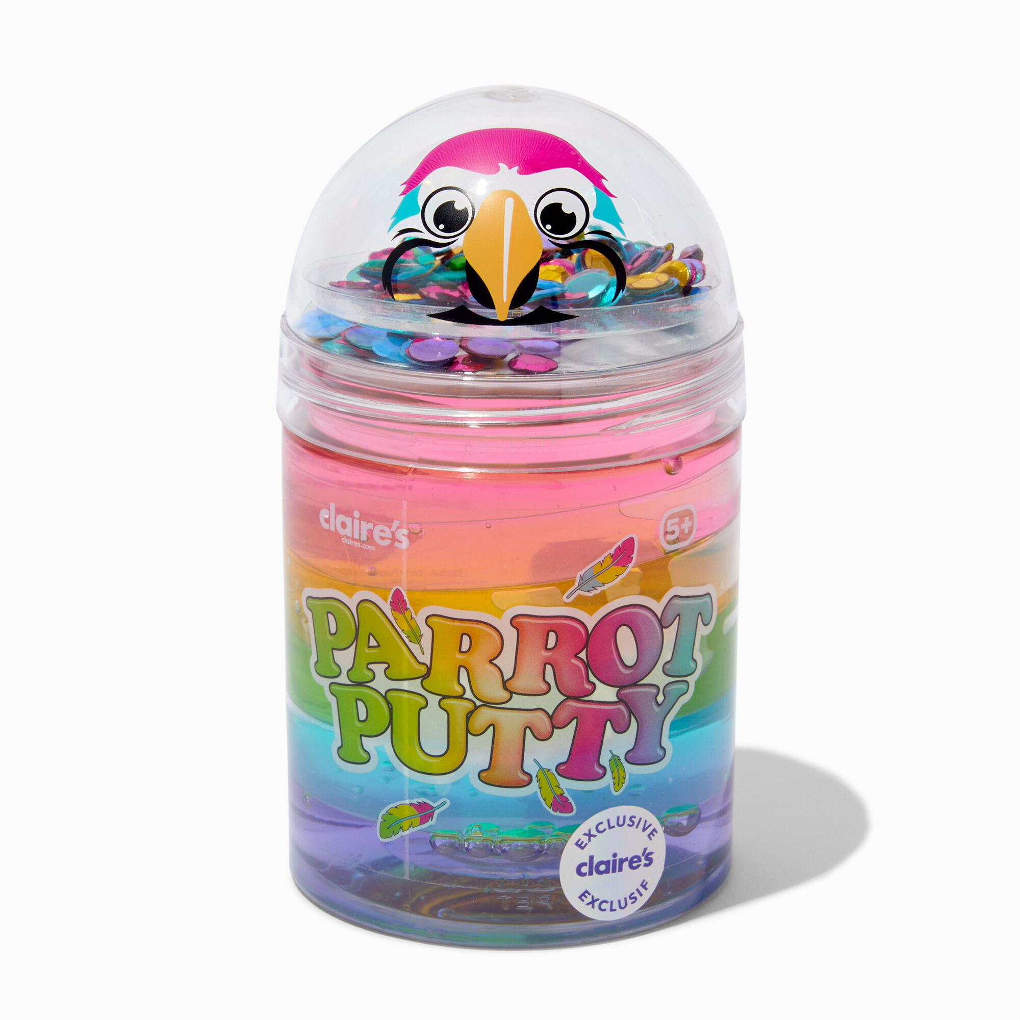 View Parrot Claires Exclusive Putty Pot Rainbow information