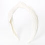 Eyelet Knotted Headband - White,