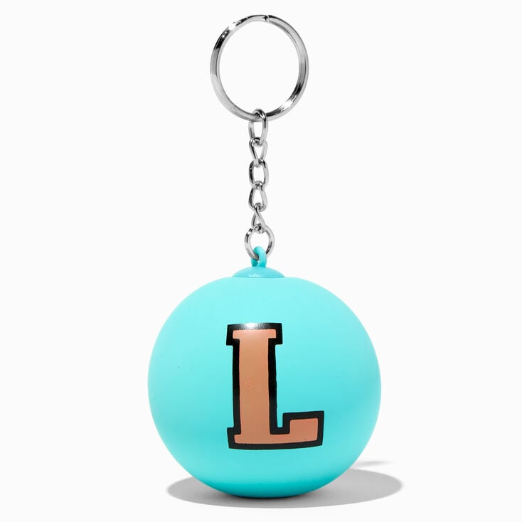 Initial Blue Stress Ball Keychain - L,